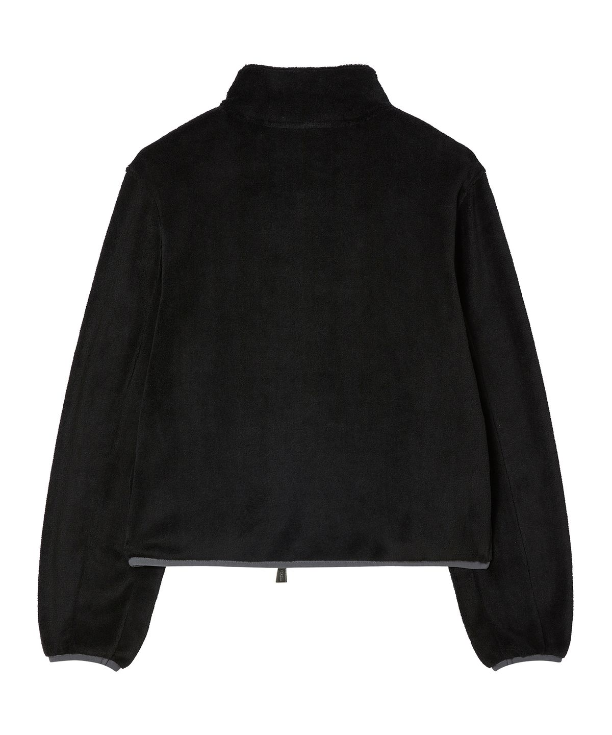 프렌다(PRENDA) ASYMMETRIC THERMAL SHELL FLEECE ZIP UP BLACK