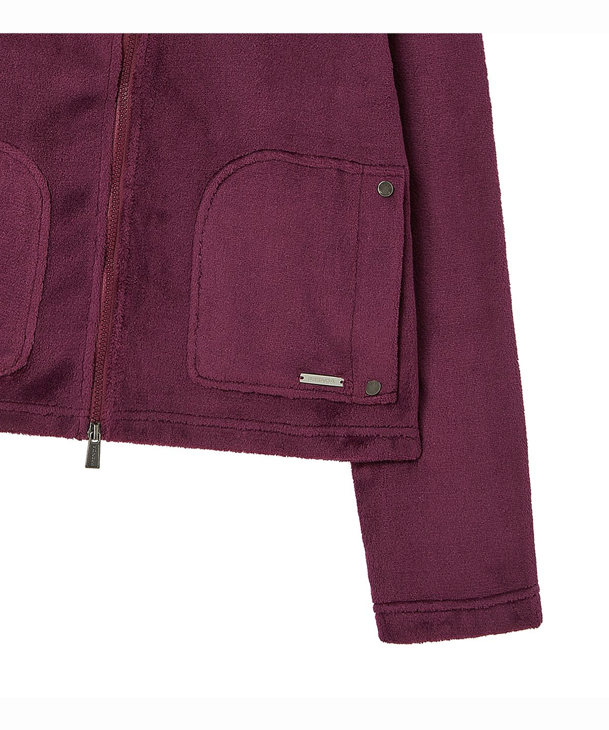 프렌다(PRENDA) STUD STAND NECK ZIP UP JACKET PURPLE