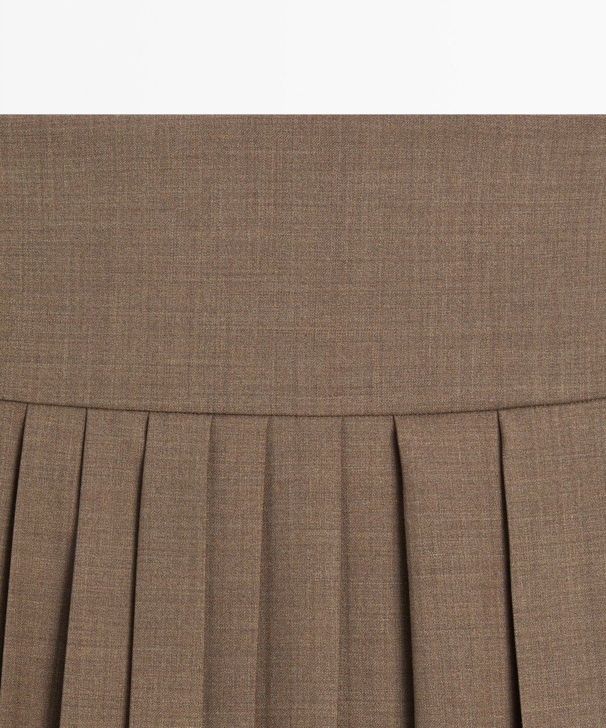 마시모두띠(MASSIMO DUTTI) 울 블렌드 플리츠 미디 스커트