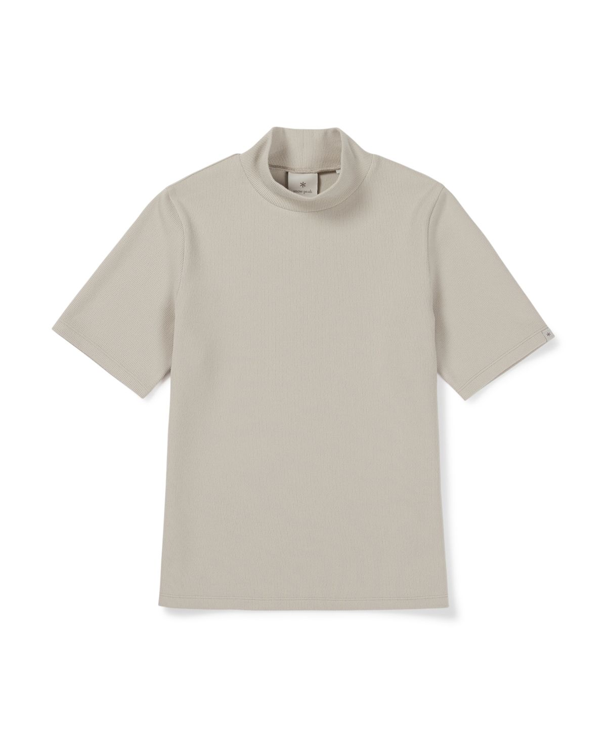 스노우피크 어패럴(SNOWPEAK APPAREL) 골지 여성 모크넥 반팔 티셔츠 (S26FWFTS31) Light Beige