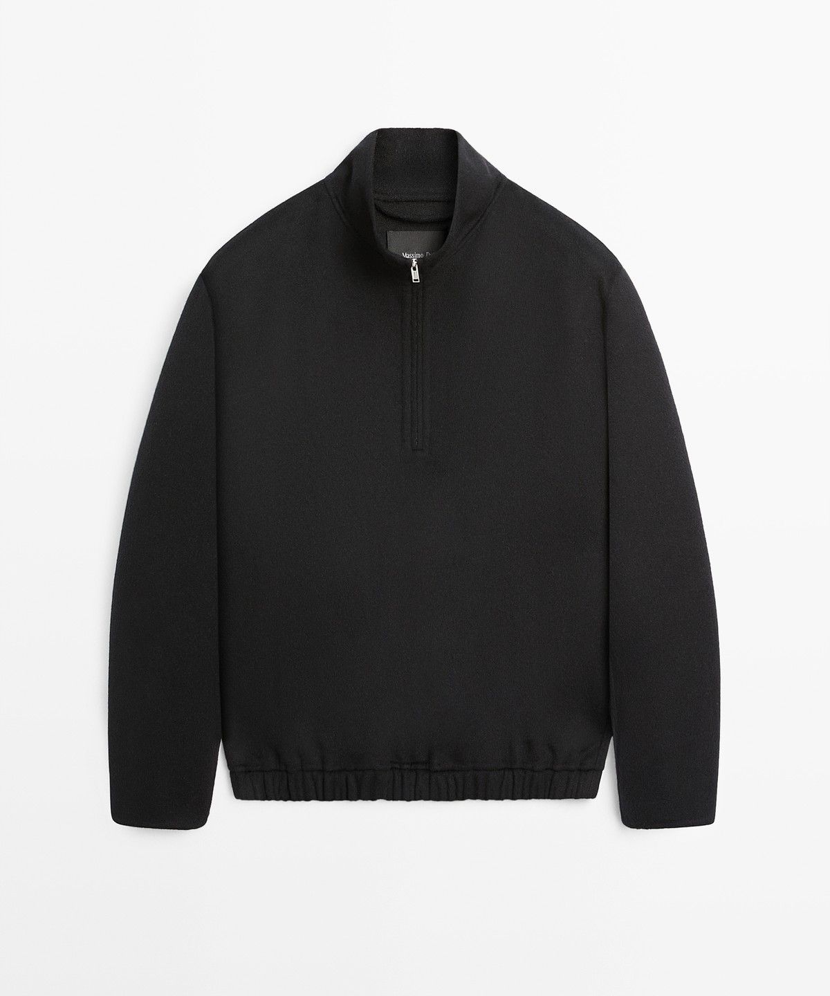 마시모두띠(MASSIMO DUTTI) 울 블렌드 더블 패브릭 모크넥 스웨트셔츠