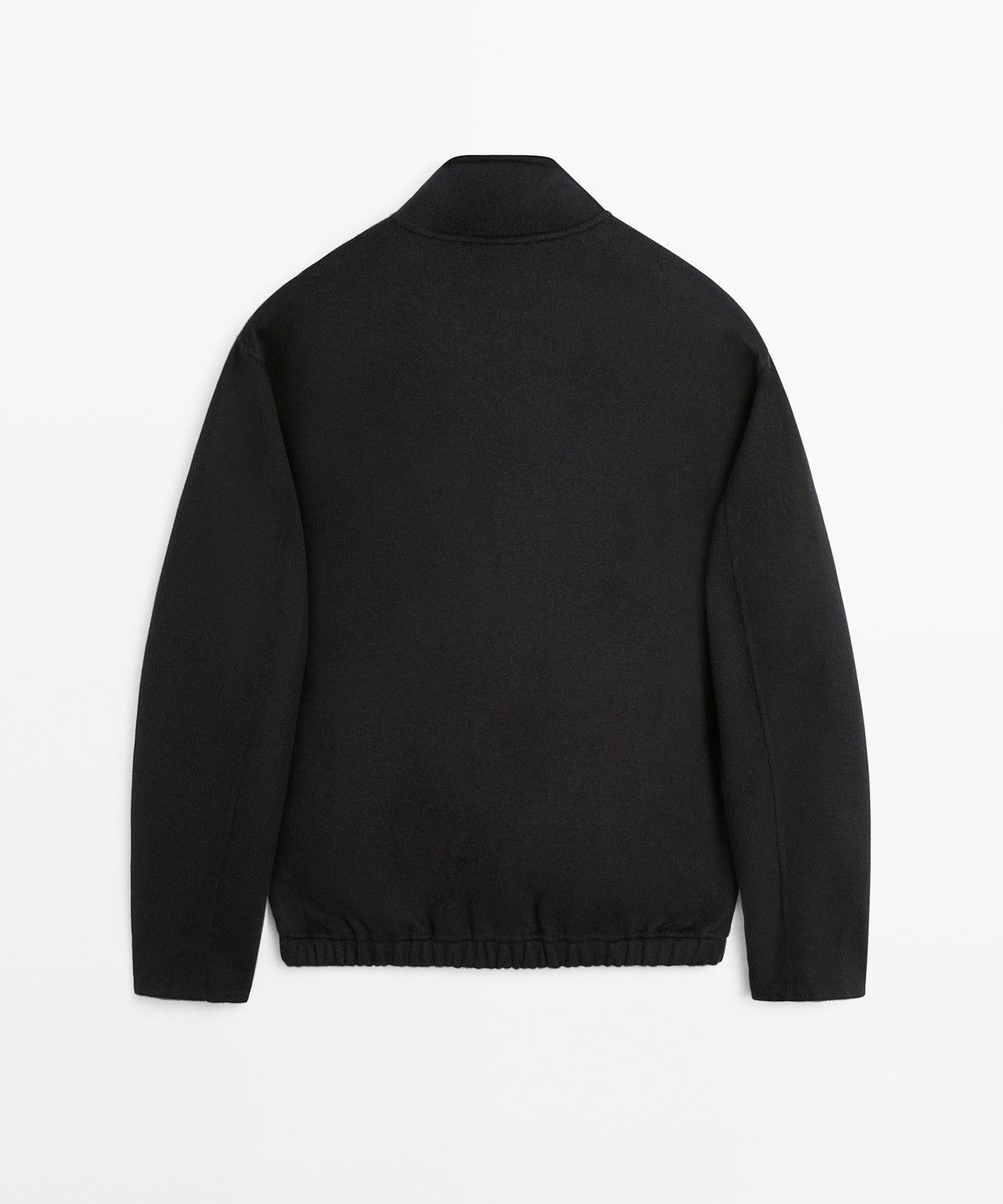 마시모두띠(MASSIMO DUTTI) 울 블렌드 더블 패브릭 모크넥 스웨트셔츠