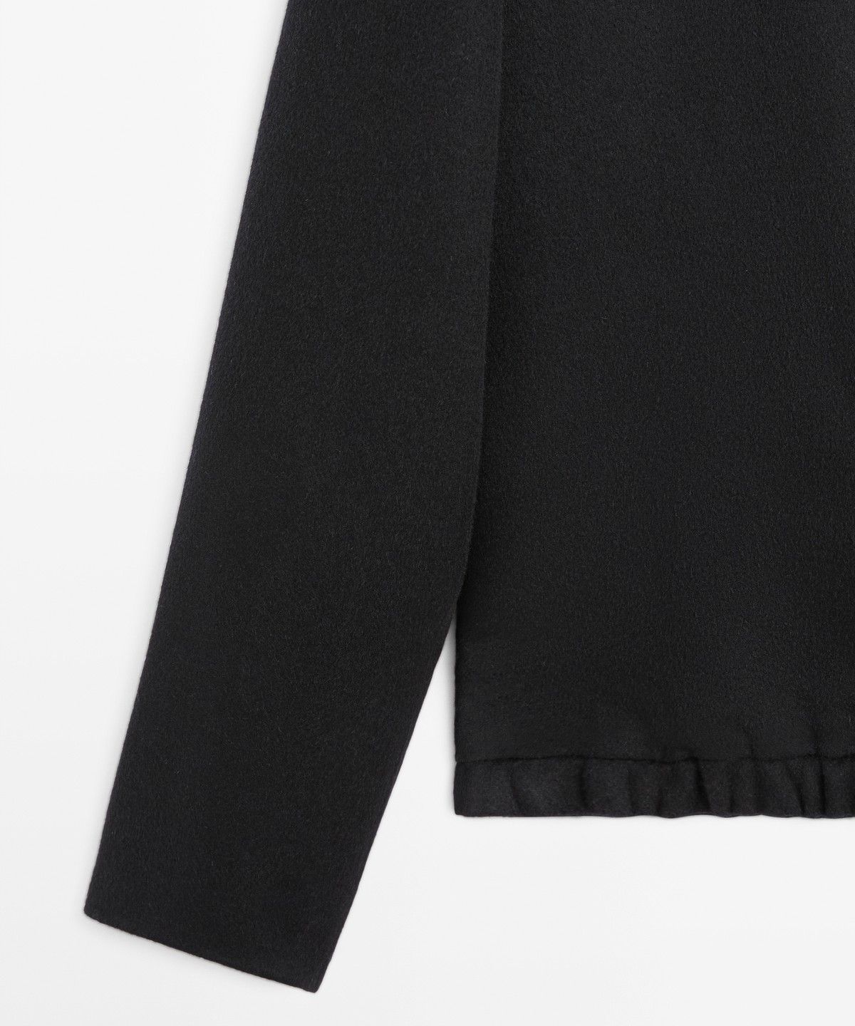 마시모두띠(MASSIMO DUTTI) 울 블렌드 더블 패브릭 모크넥 스웨트셔츠