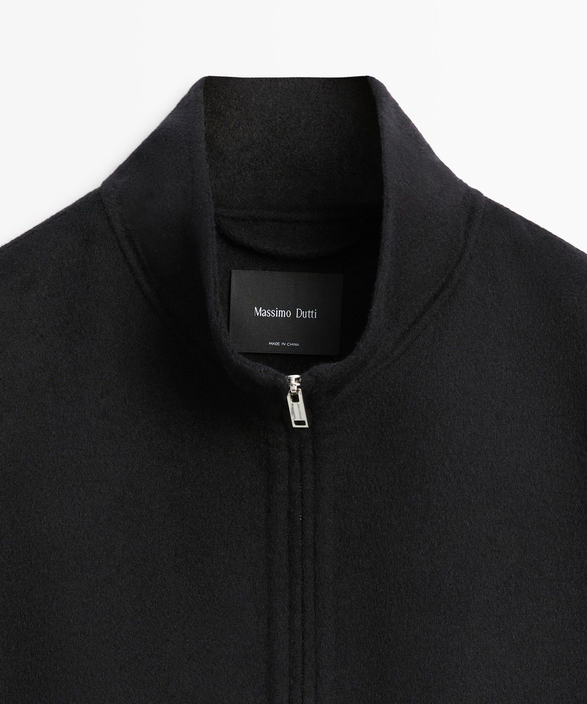 마시모두띠(MASSIMO DUTTI) 울 블렌드 더블 패브릭 모크넥 스웨트셔츠