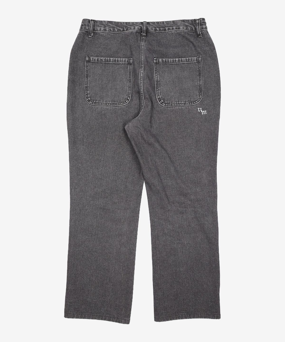 노매뉴얼(NOMANUAL) SOFT FLARE DENIM PANTS - WASHED BLACK XL