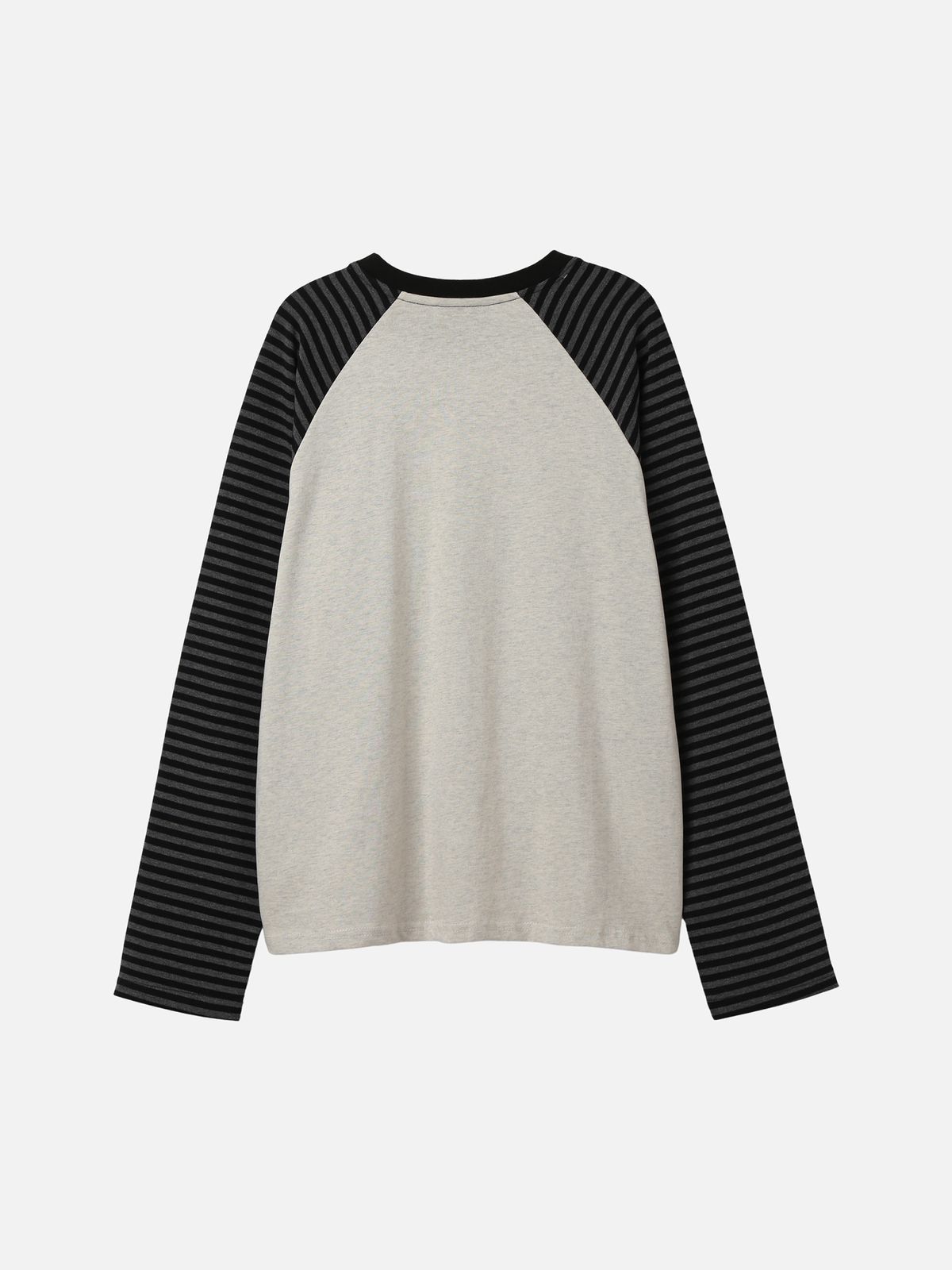 아워시즈(OURSEAZ) 세레니티 스트라이프 래글런 롱 슬리브 - 오트밀
