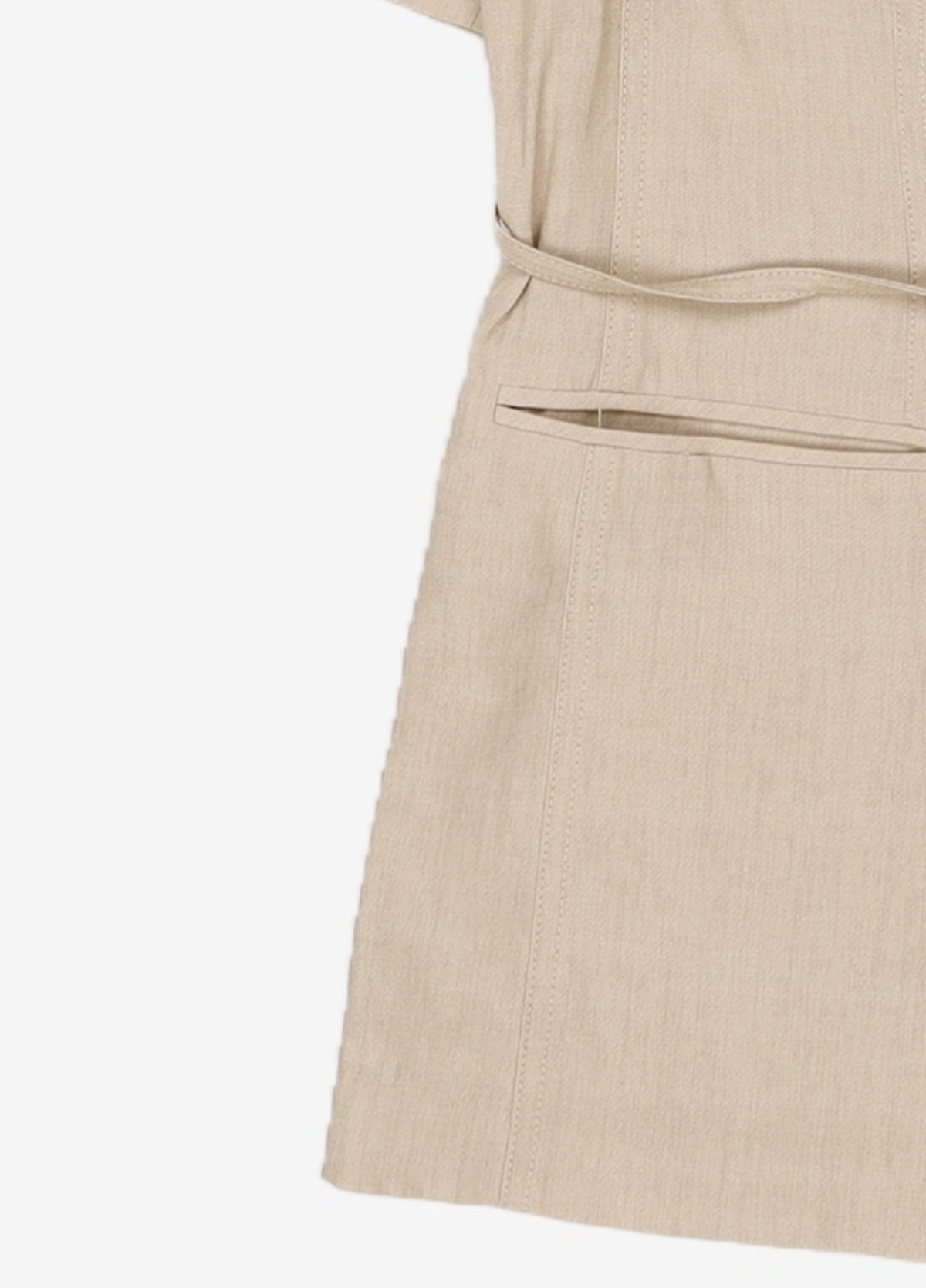 미쏘(MIXXO) 테일러드 벨티드 반팔 자켓 RE JKF50PB_MIWJKF70QB S