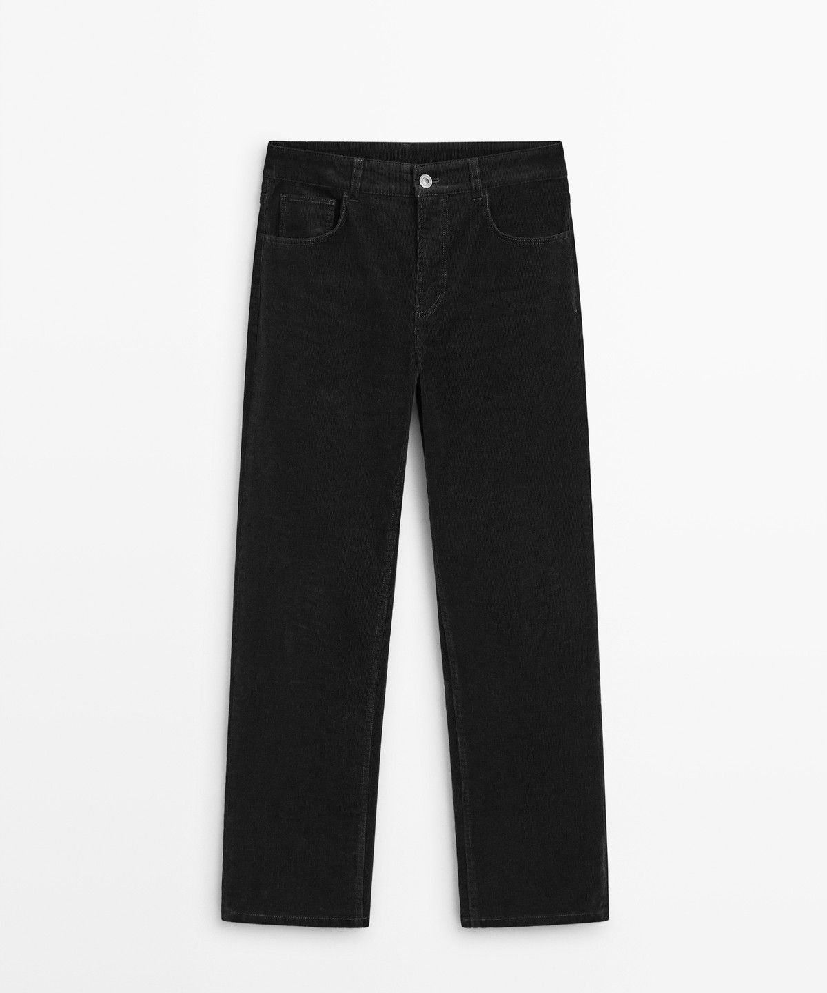마시모두띠(MASSIMO DUTTI) 미드라이즈 슬림 스트레이트 코듀로이 팬츠