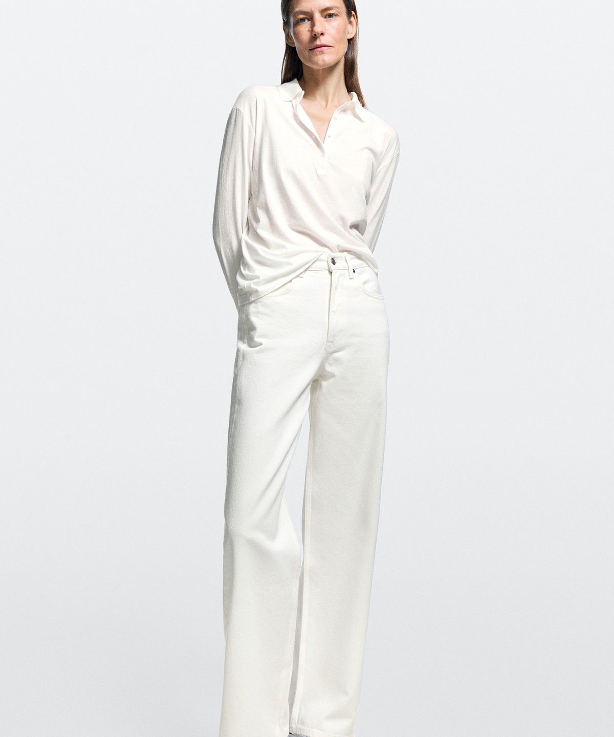 마시모두띠(MASSIMO DUTTI) 하이라이즈 와이드 레그 진