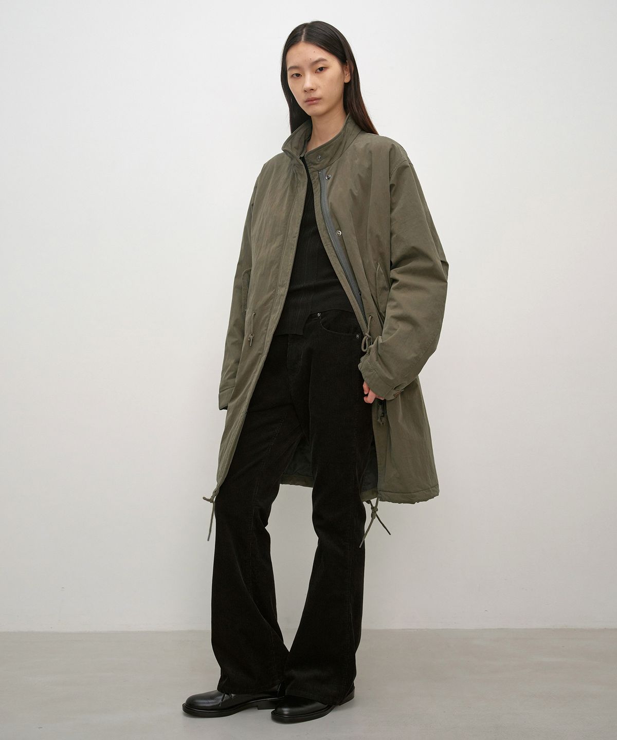 인사일런스 우먼(INSILENCE WOMEN) M65 패디드 후드 파카 OLIVE KHAKI