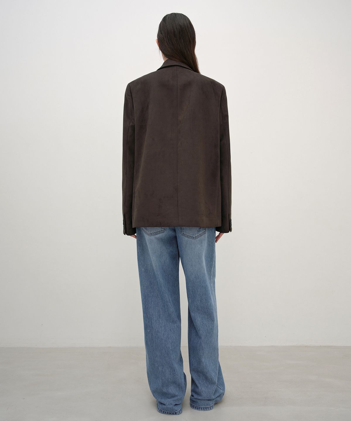 인사일런스 우먼(INSILENCE WOMEN) 클래식 쓰리버튼 자켓 SUEDE BROWN