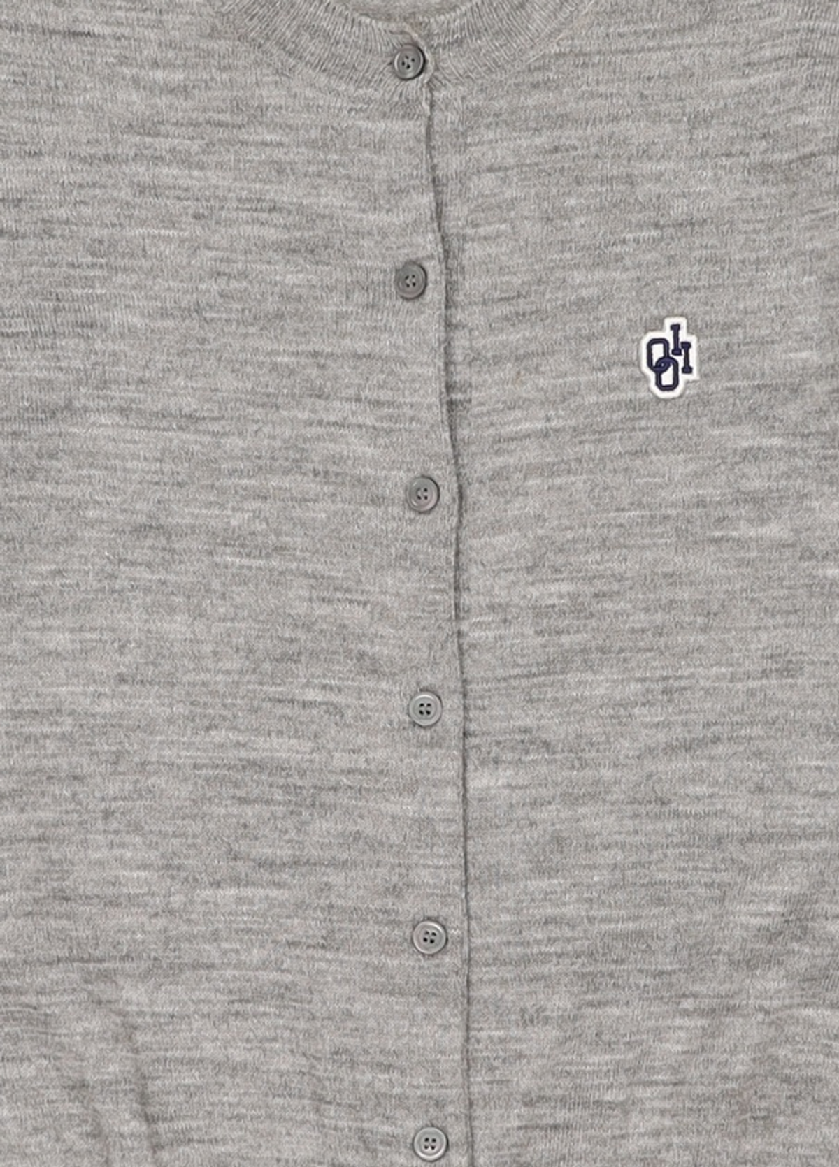 오아이오아이 컬렉션(OIOI COLLECTION) BASIC PATCH KNIT CARDIGAN (WOMEN) [GREY] FREE