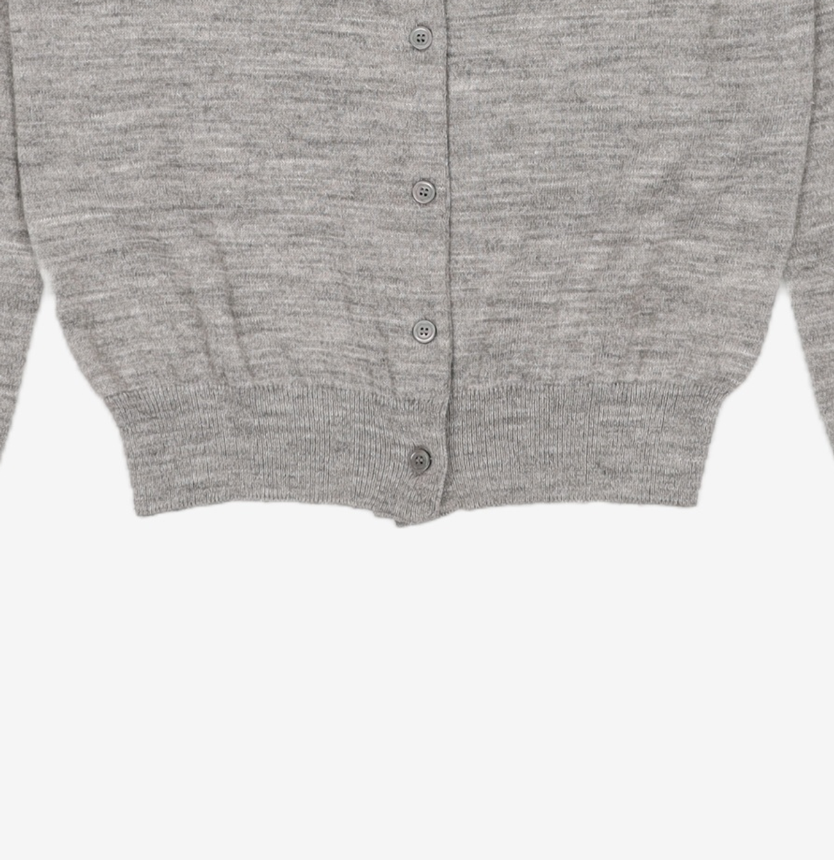 오아이오아이 컬렉션(OIOI COLLECTION) BASIC PATCH KNIT CARDIGAN (WOMEN) [GREY] FREE