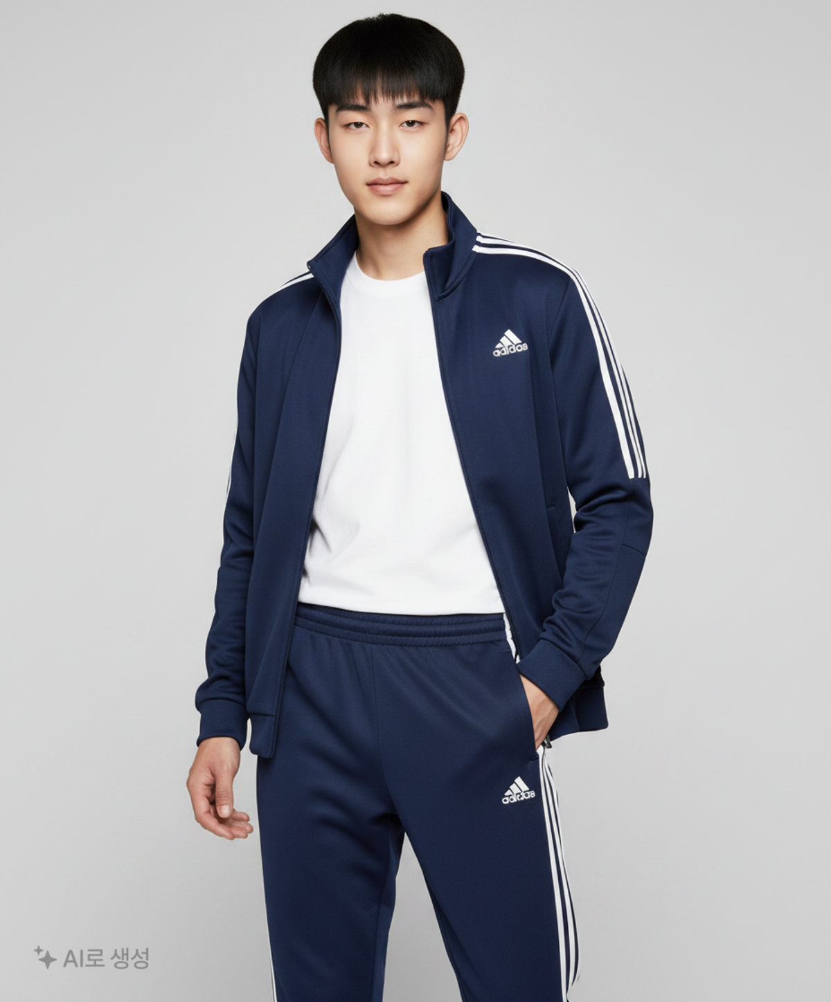아디다스(ADIDAS) 3S 트랙수트 세트  - 네이비 / GK9658 XL