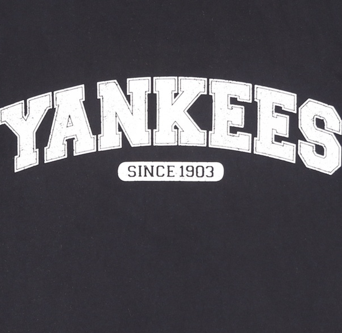 엠엘비(MLB) 바시티 로고 오버핏 반팔 티셔츠 NY (Black) 100