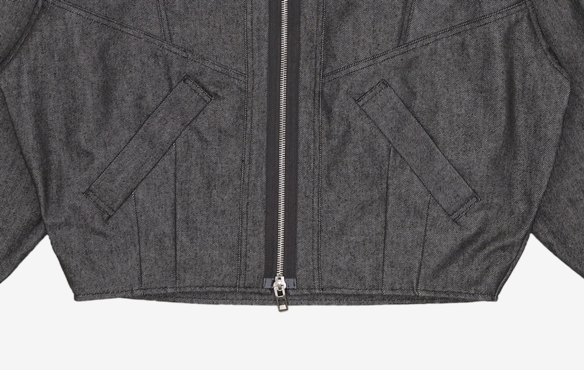 메종미네드(MAISON MINED) LUSTER COMEOUT DENIM TRUCKER BLACK L