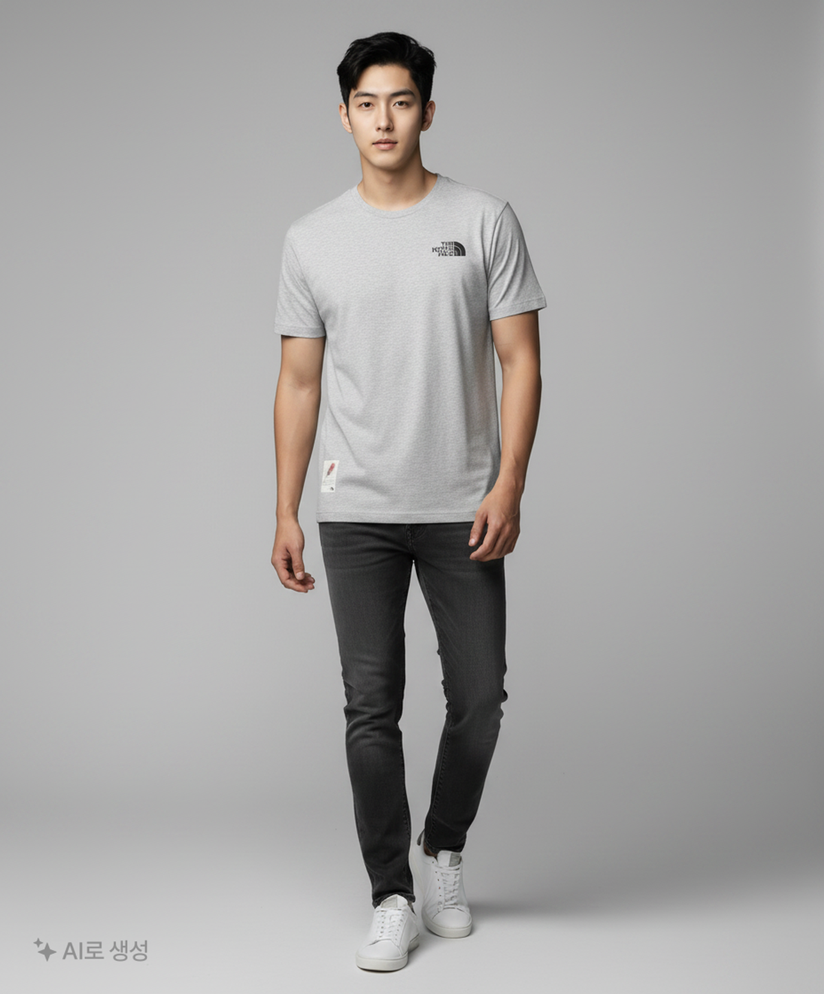 노스페이스(THE NORTH FACE) NT7UR09K 플라워 스프레이 반팔 라운드티 OATMEAL S