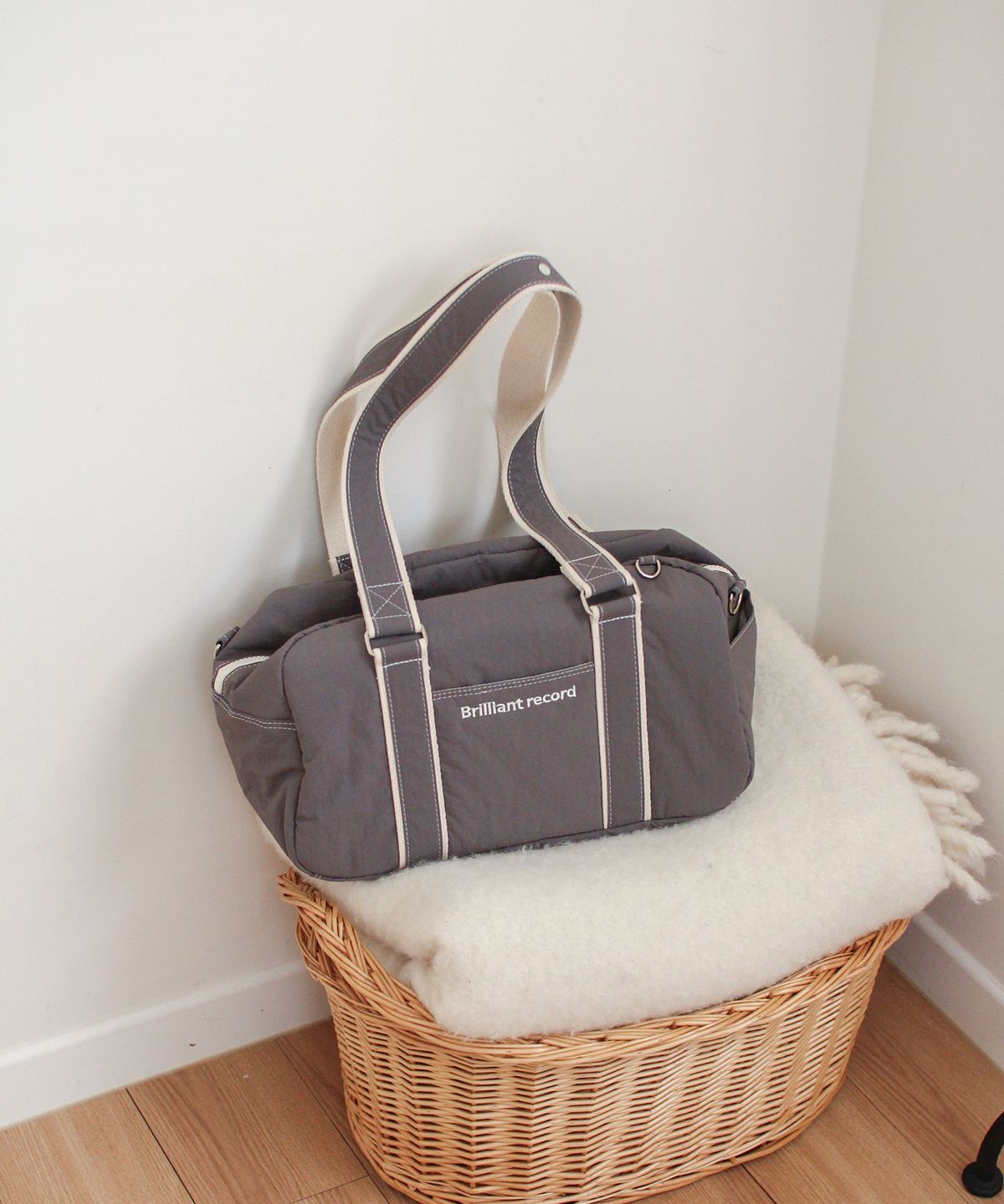 브릴리언트 레코드(BRILLIANT RECORD) Mellow duffel bag M_Charcoal