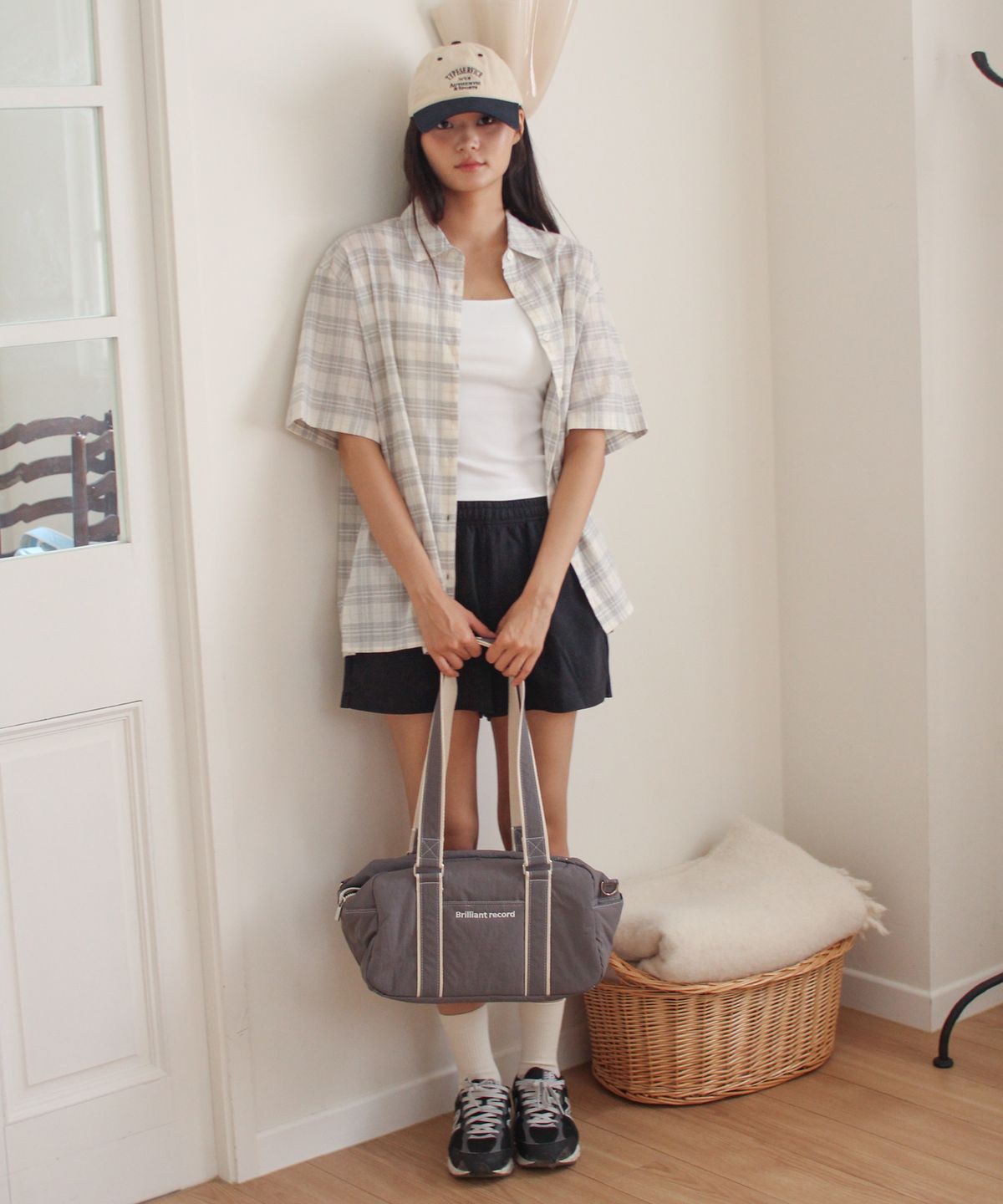 브릴리언트 레코드(BRILLIANT RECORD) Mellow duffel bag M_Charcoal