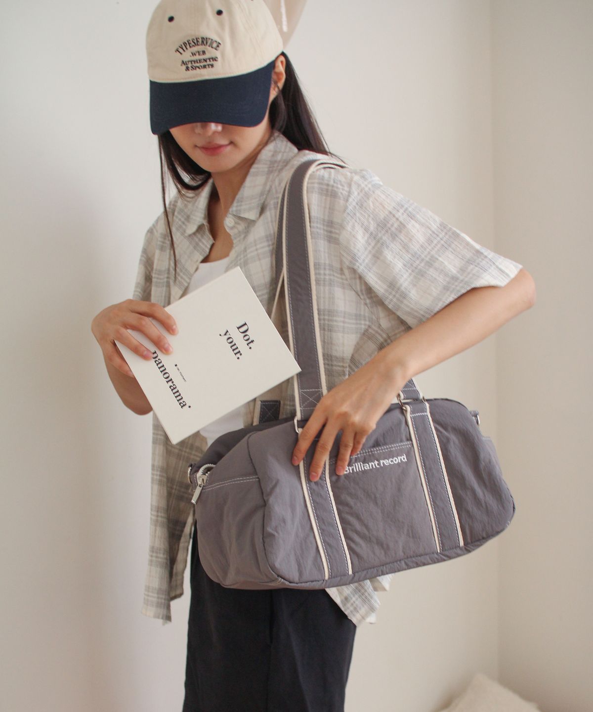 브릴리언트 레코드(BRILLIANT RECORD) Mellow duffel bag M_Charcoal