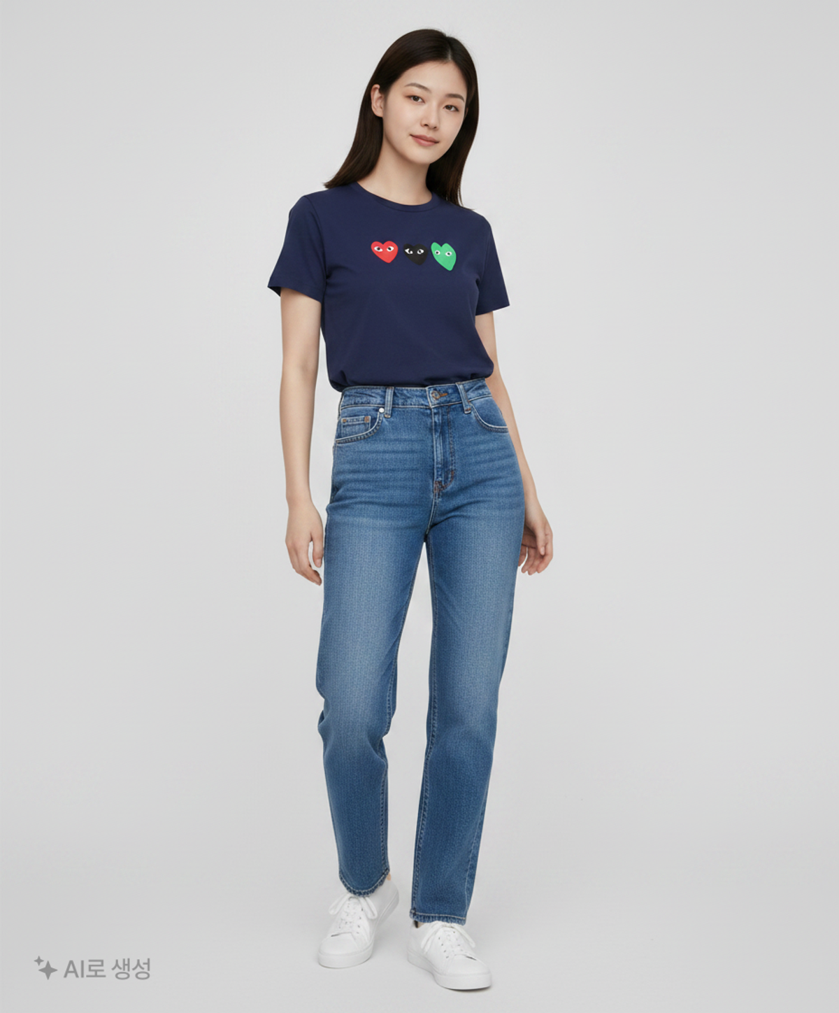 꼼데가르송 플레이(COMME DES GARCONS PLAY) 반소매 티셔츠 L