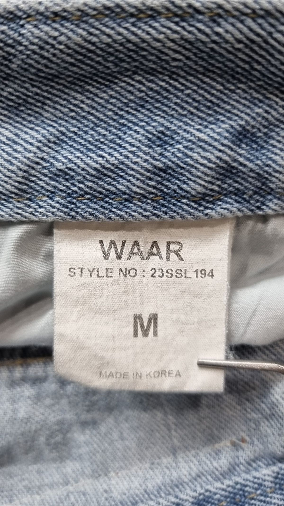 와르(WAAR) 청/데님 팬츠 M