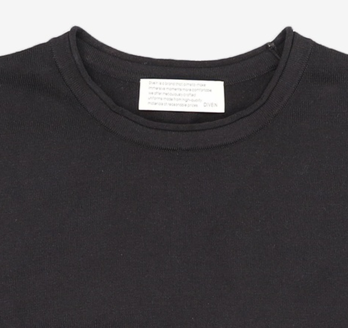 다이브인(DIVEIN) LOUNGE COTTON KNIT T-SHIRTS (BLACK) 2