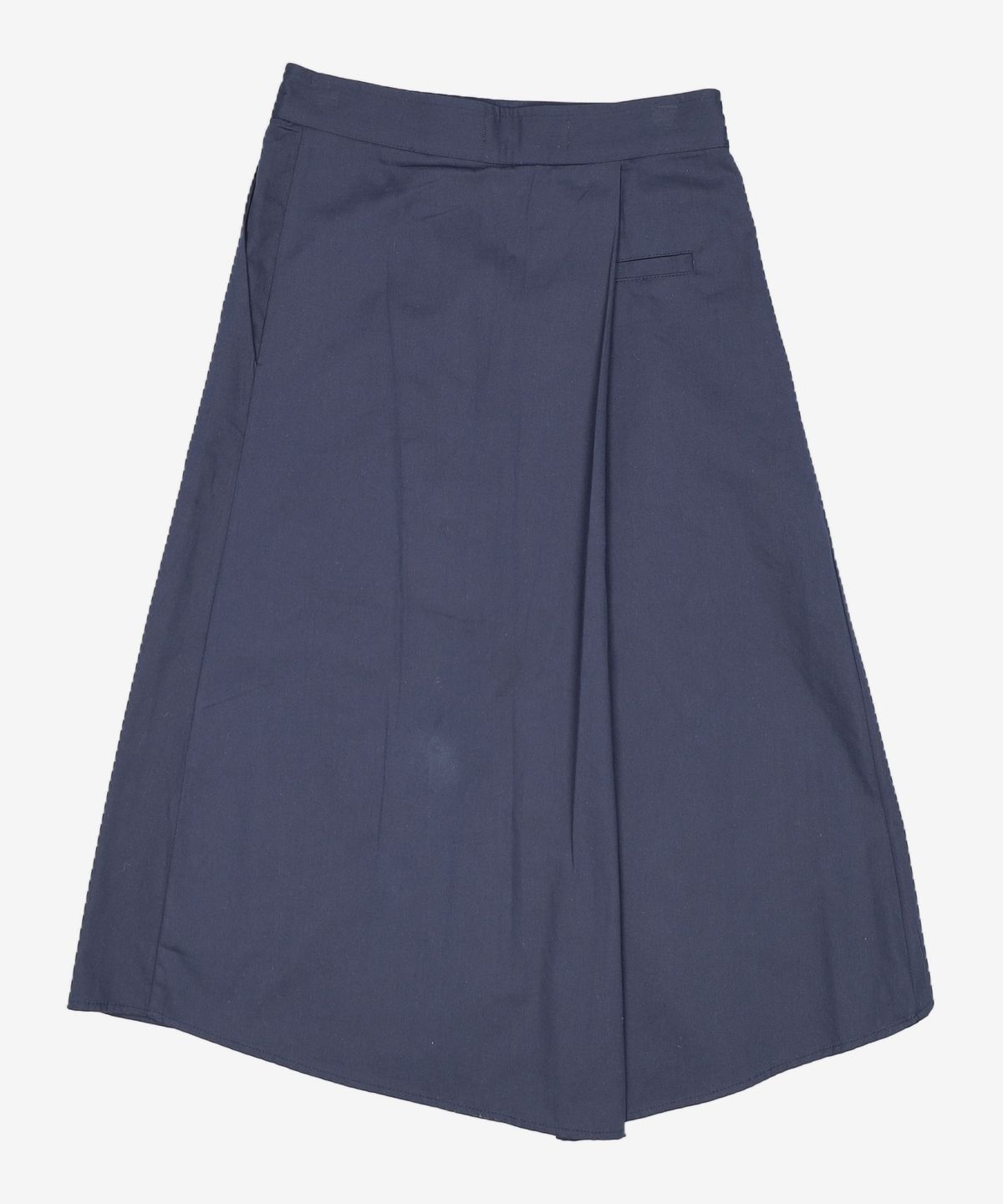 스테이피플(STAYPEOPLE) COTTON MID WRAP SKIRT (NAVY) FREE