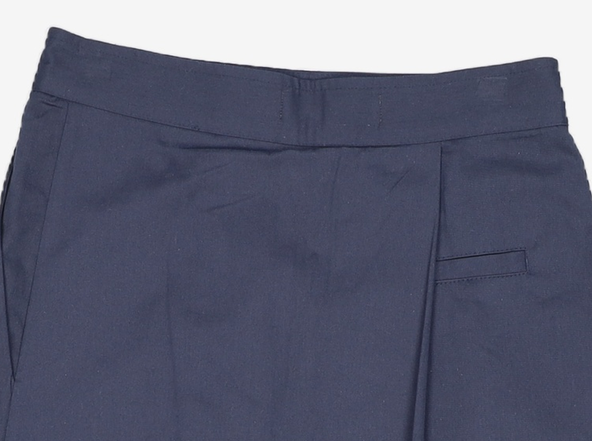 스테이피플(STAYPEOPLE) COTTON MID WRAP SKIRT (NAVY) FREE