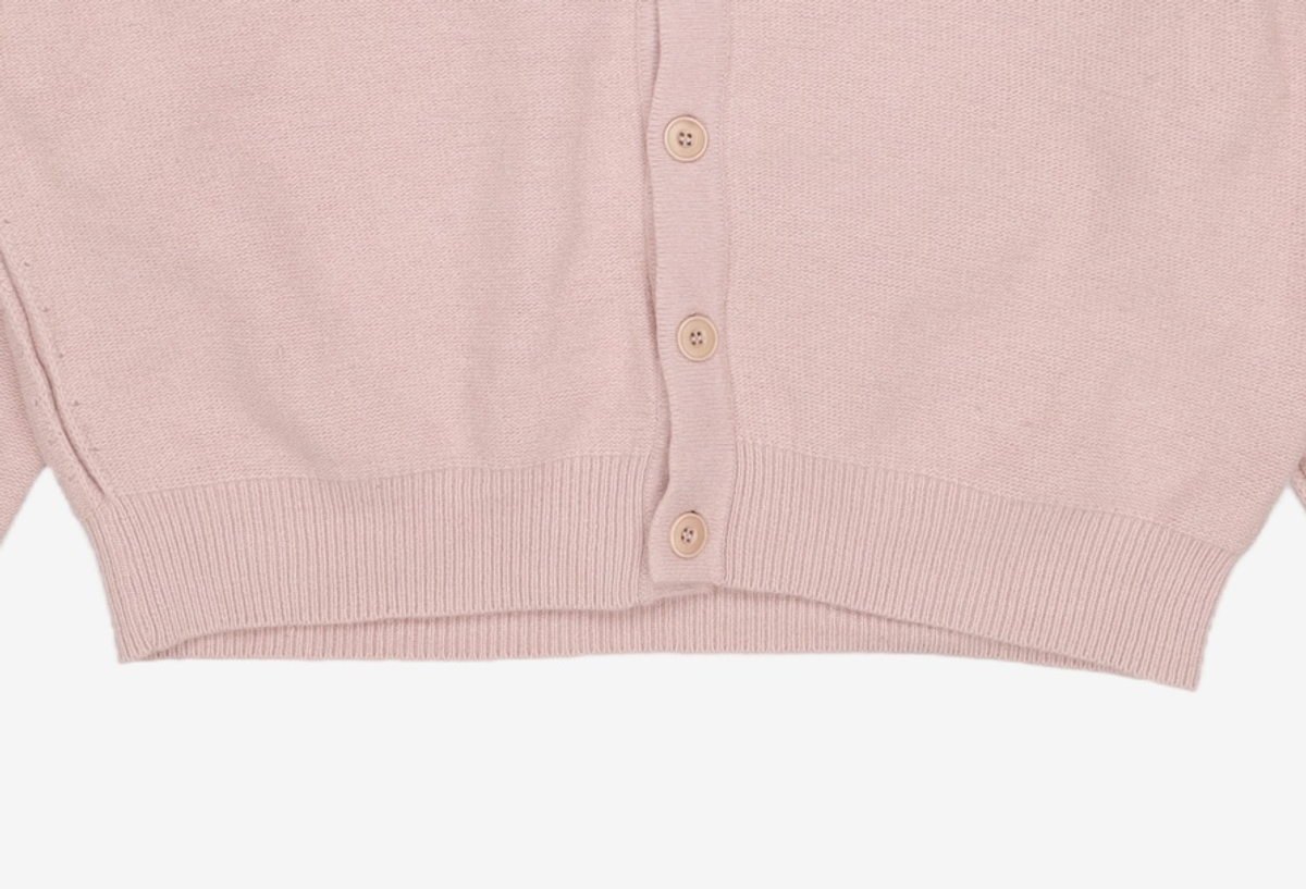 라그랑지(LAGRANGE) WOOL CASH COLLAR KNIT CARDIGAN PALE PINK L