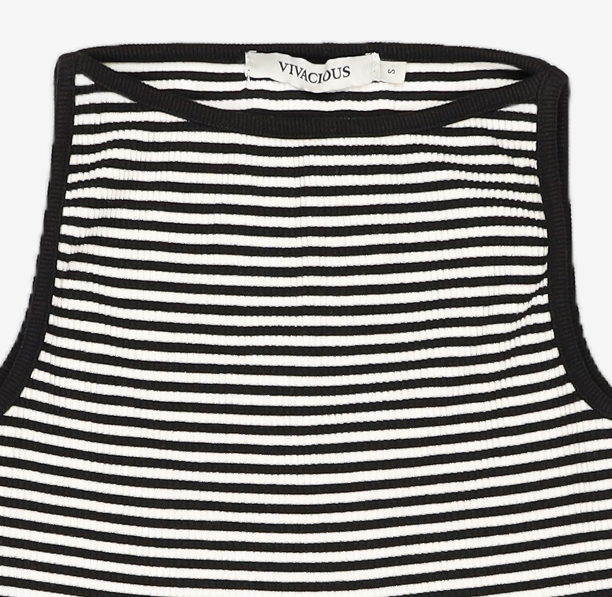 비바셔스(VIVACIOUS) Sus Boatneck Stripe Sleeveless BLACK S