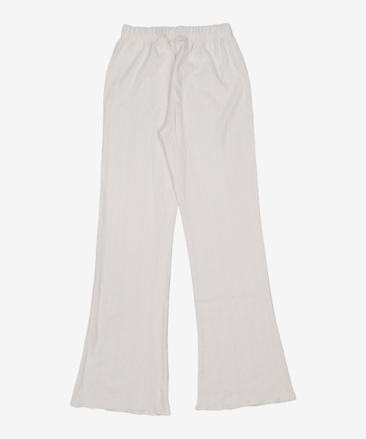 유희(YOUHEE) EYELET BOOTSCUT PANTS WHITE FREE