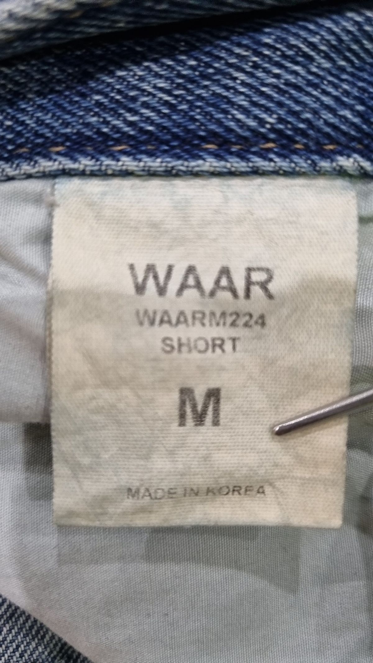 와르(WAAR) 청/데님 팬츠 M