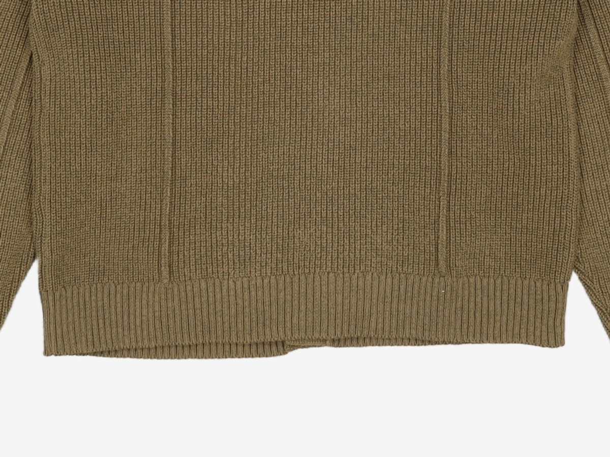 수아레(SUARE) TRUCKER KNIT JACKET KHAKI 2