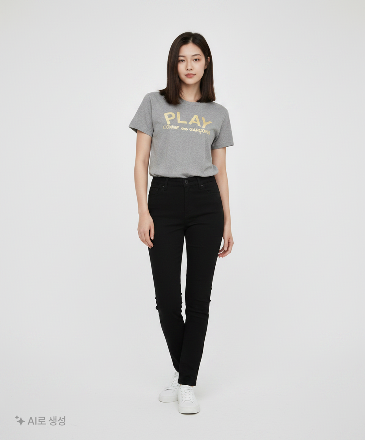 꼼데가르송 플레이(COMME DES GARCONS PLAY) 반소매 티셔츠 L