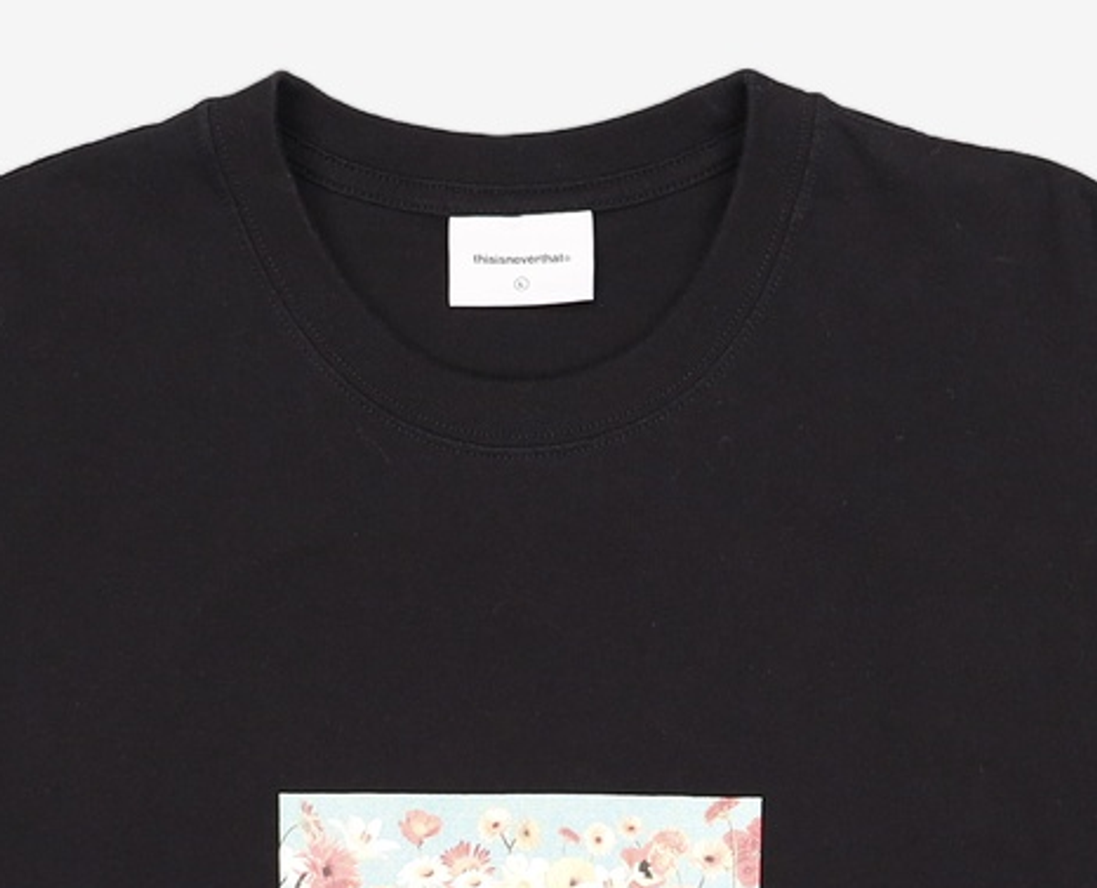 디스이즈네버댓(THISISNEVERTHAT) Flower Collage L/S Tee Black L