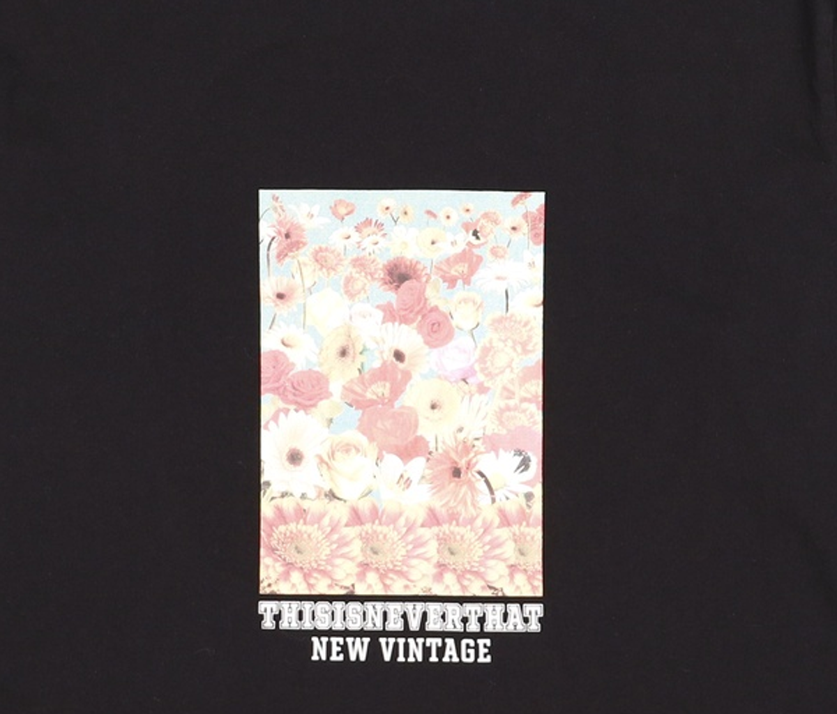 디스이즈네버댓(THISISNEVERTHAT) Flower Collage L/S Tee Black L