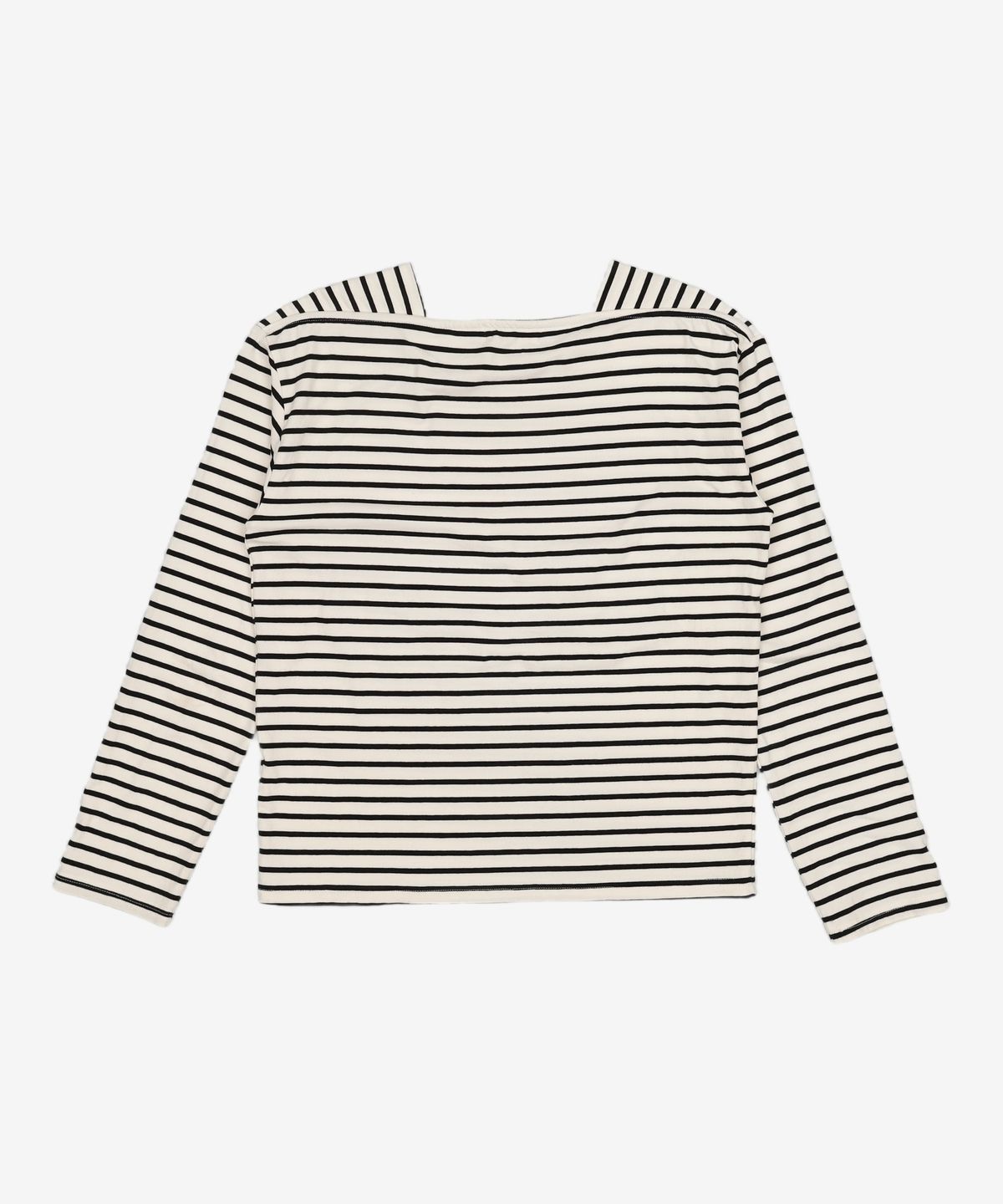 논로컬(NONLOCAL) Boat Neck Stripe T-Shirt - Blue FREE