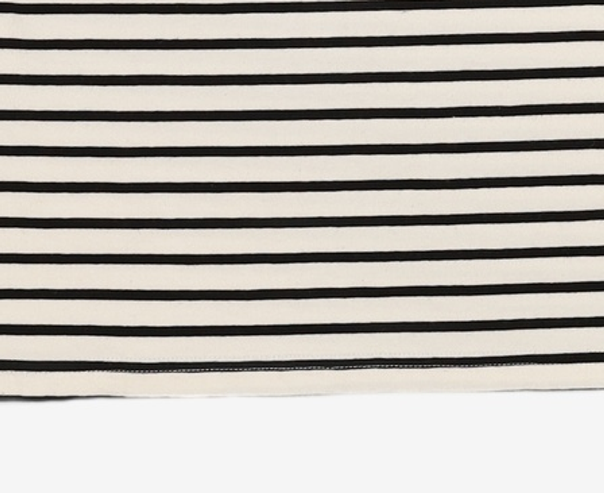 논로컬(NONLOCAL) Boat Neck Stripe T-Shirt - Blue FREE