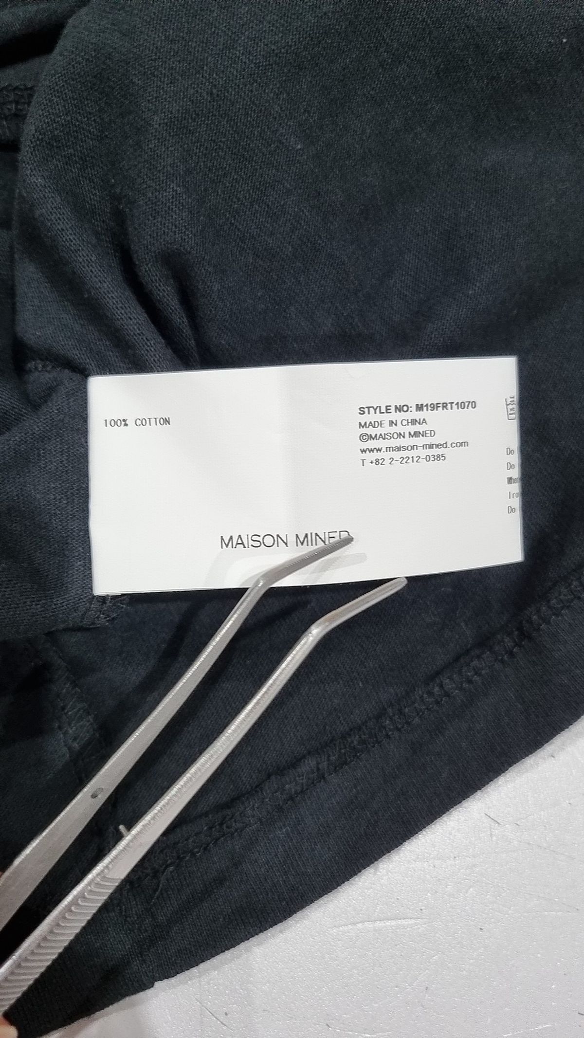 메종미네드(MAISON MINED) CAMERATA PATCH LONG SLEEVE BLACK M