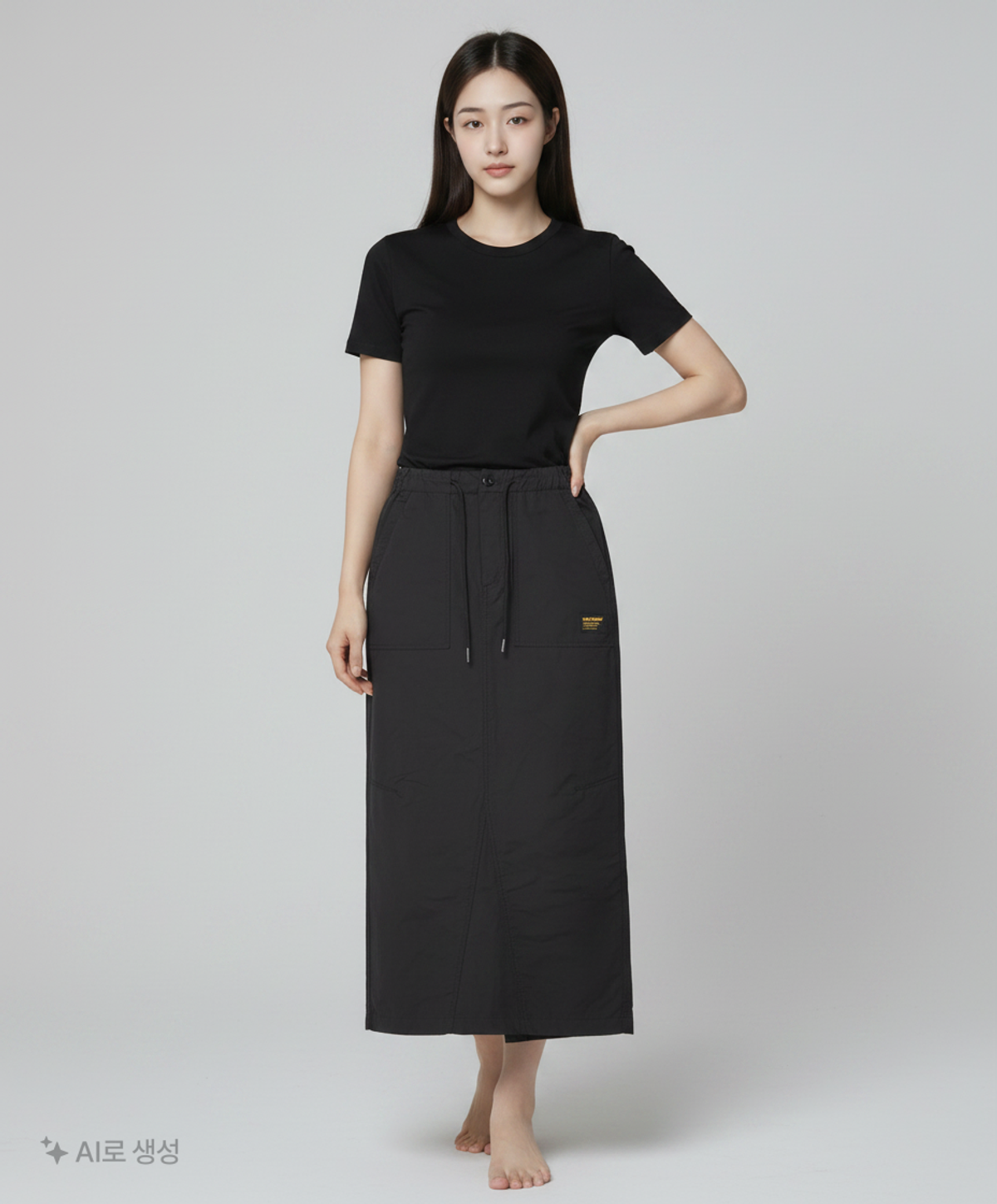 마크곤잘레스(MARK GONZALES) WOMENS N/C UTILITY FATIGUE SKIRT - BLACK S