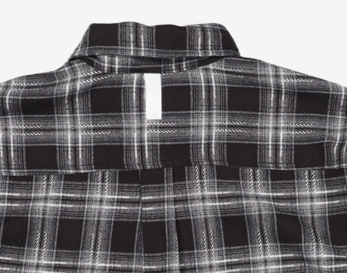 노매뉴얼(NOMANUAL) FLANNEL CHECK SHIRT - BLACK M