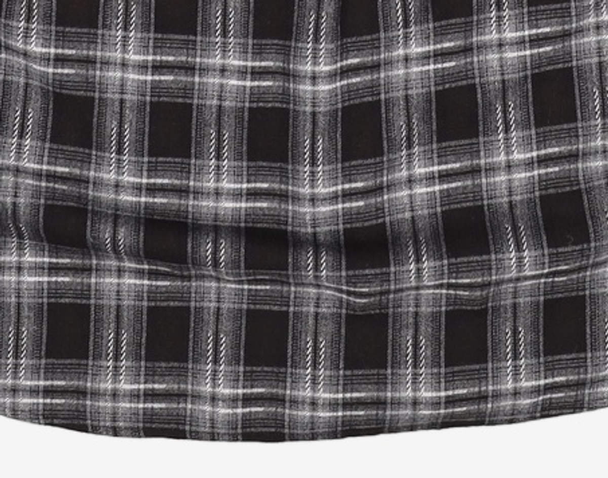 노매뉴얼(NOMANUAL) FLANNEL CHECK SHIRT - BLACK M