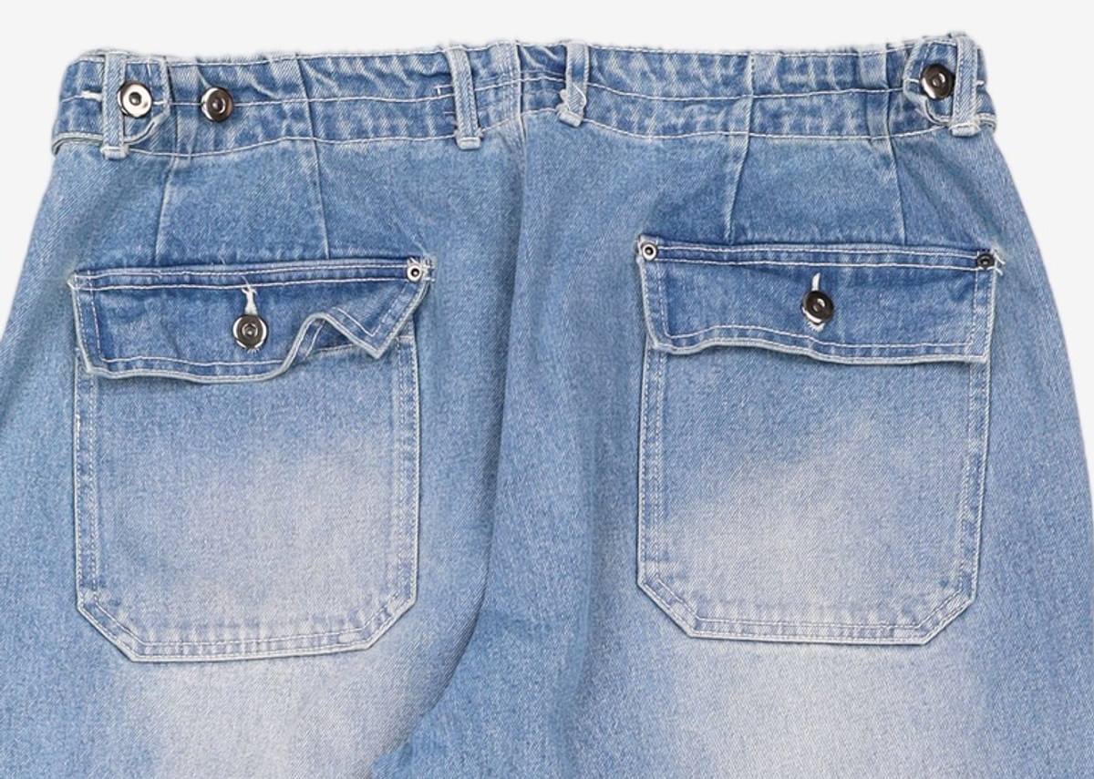 프리즘웍스(FRIZMWORKS) DENIM DOUBLE KNEE PANTS _ LIGHT BLUE XL
