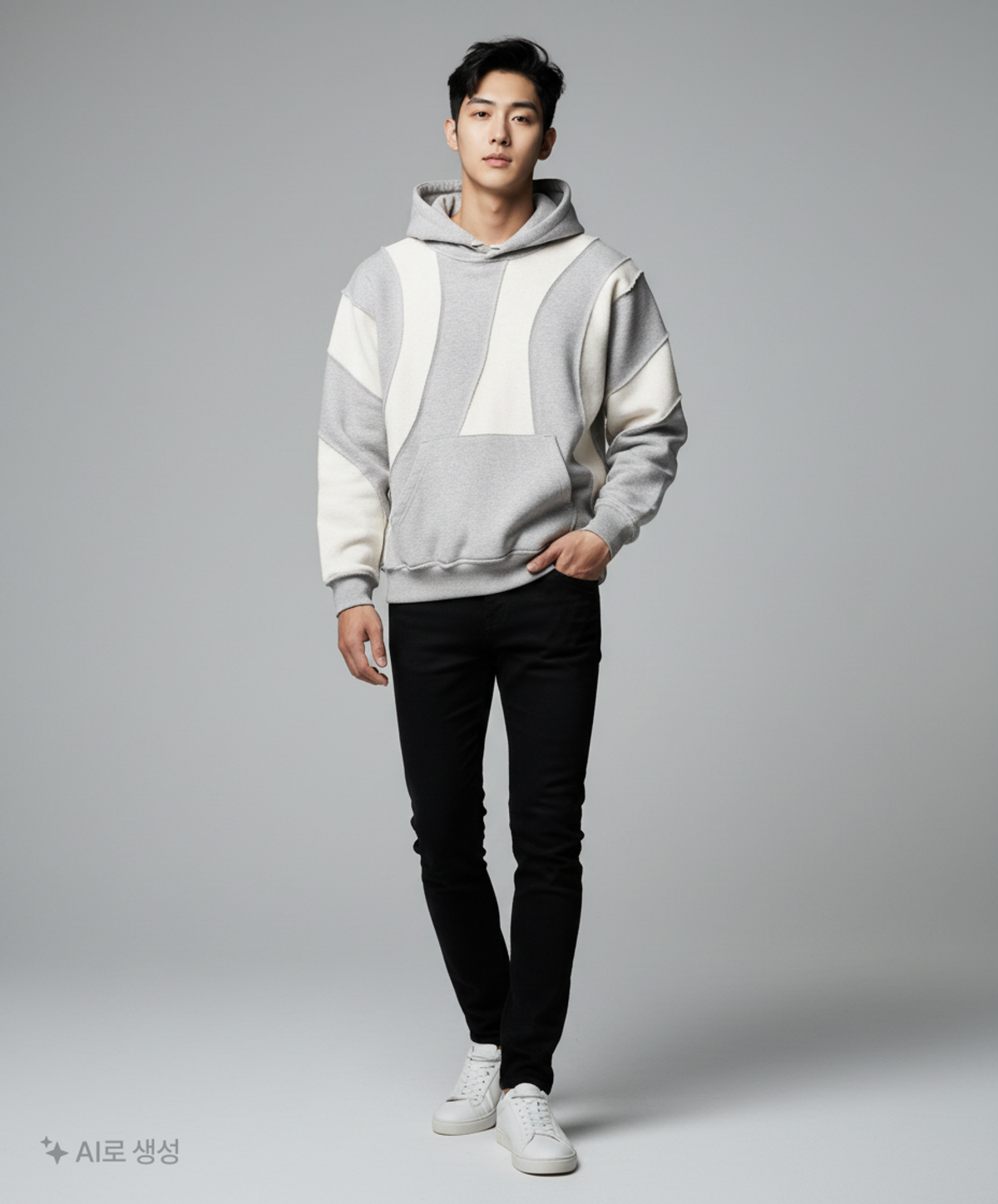 노매뉴얼(NOMANUAL) 후드 티셔츠 L