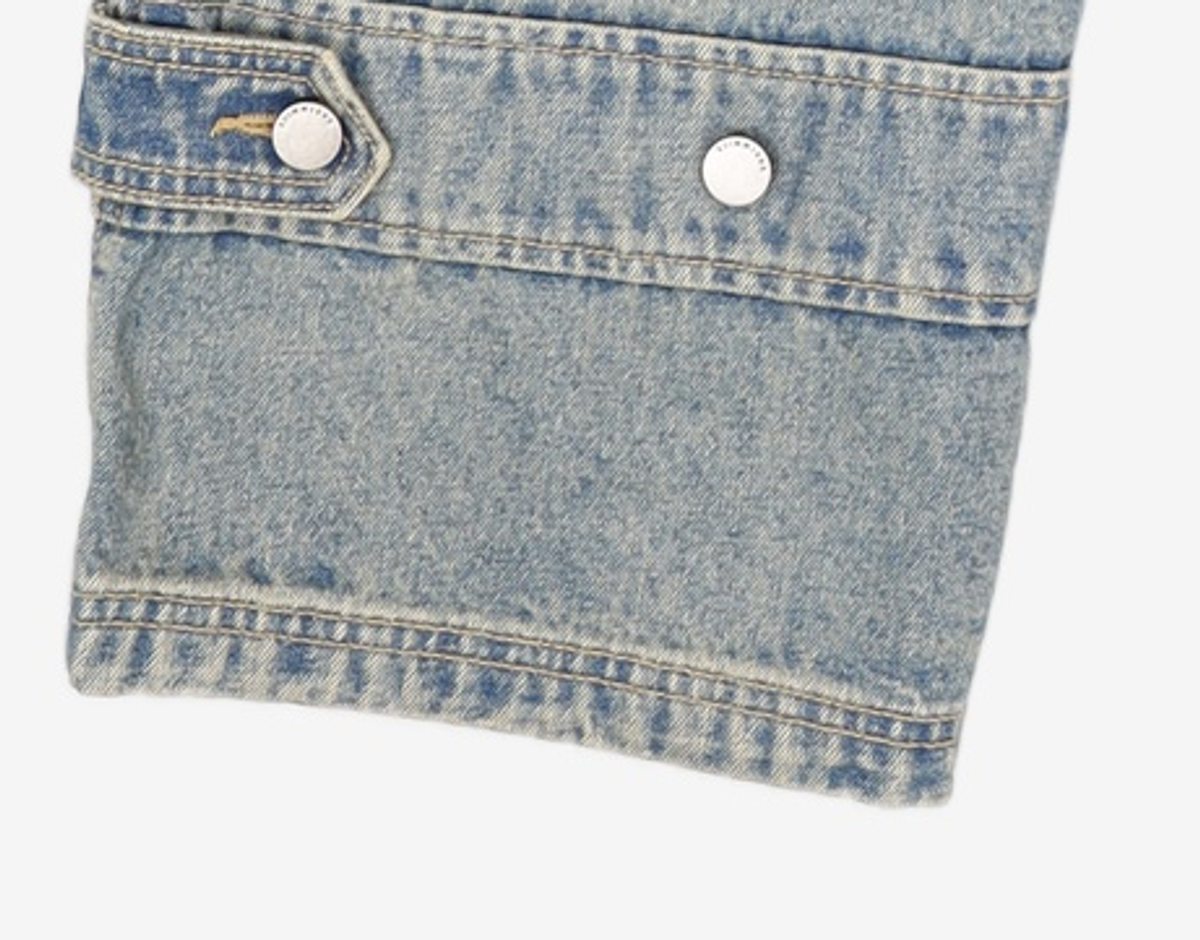 언지미크(UNGIMMICK) VINTAGE WASHED TUCK DENIM PANTS (SAND BLUE) S