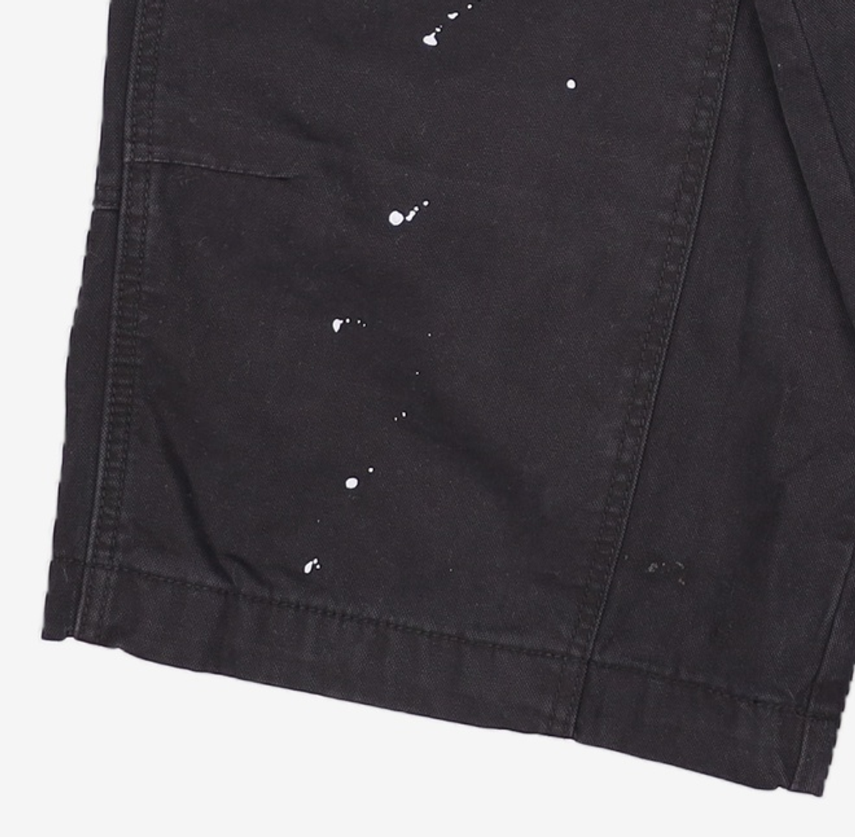 노매뉴얼(NOMANUAL) PAINTED DOUBLE KNEE SHORTS - WASHED BLACK M