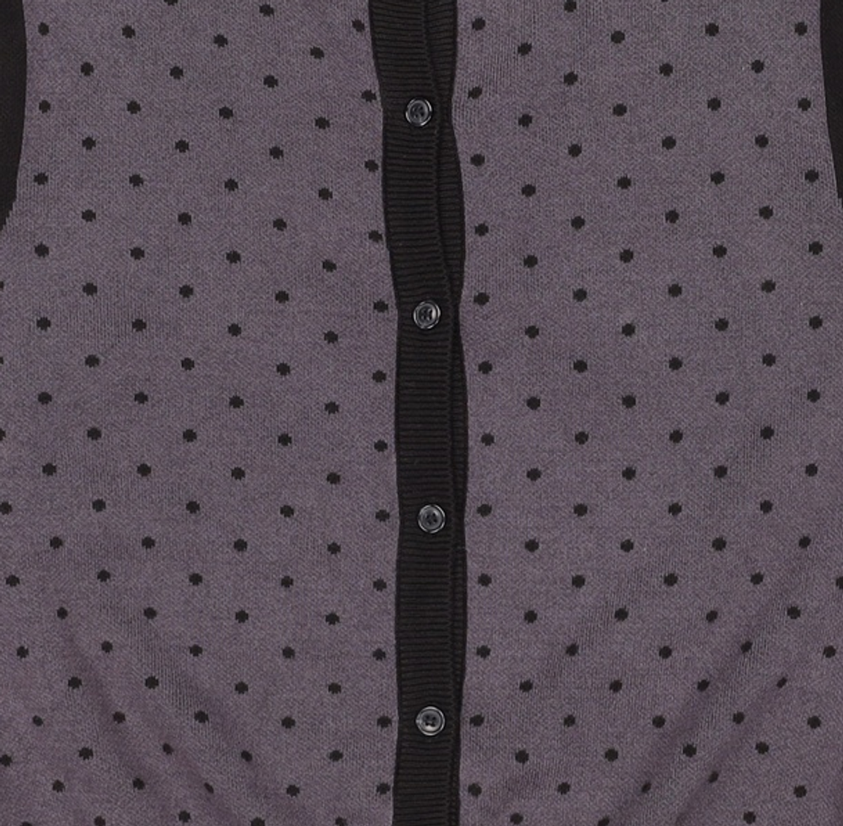 오헤시오(OHESHIO) dot two tone cardigan (charcoal) FREE