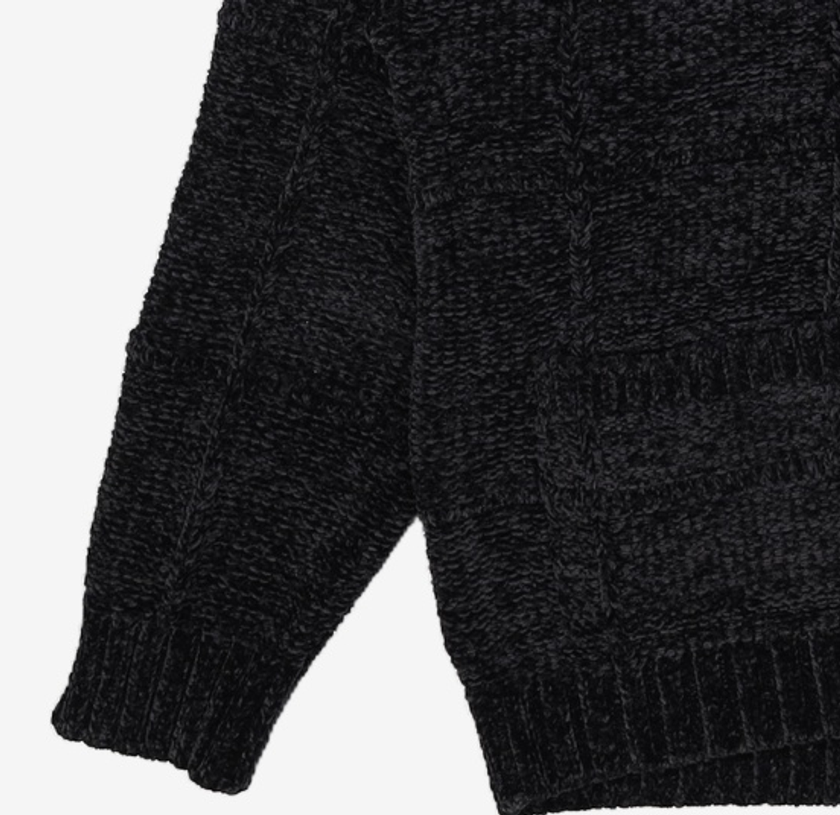 예스아이씨(YESEYESEE) Grid Knit Cardigan Black XL