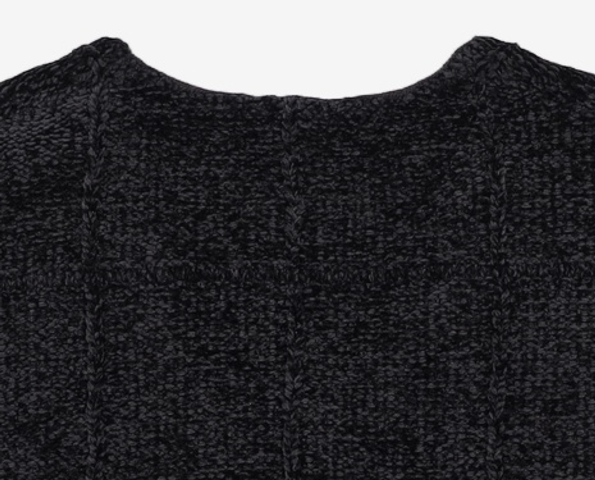 예스아이씨(YESEYESEE) Grid Knit Cardigan Black XL
